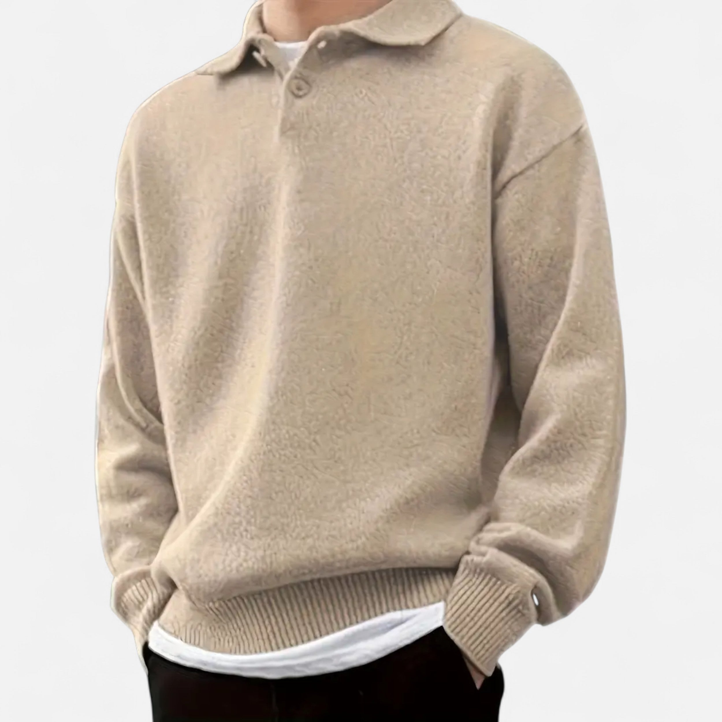 Belavoire | Men’s Knit Polo Sweater Autumn/Winter Classic