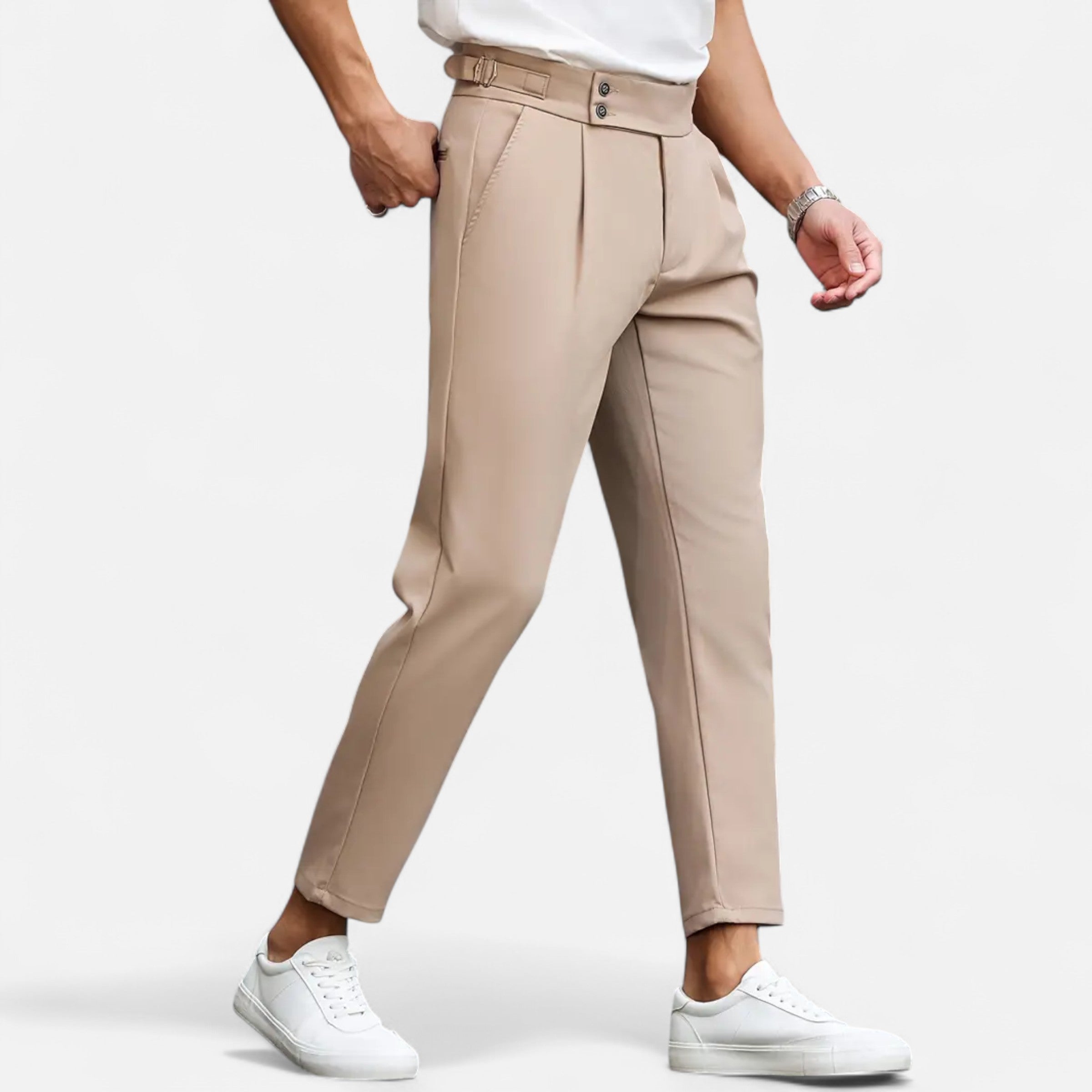 Belavoire | Men’s Pleated Business Trousers Classic Fit