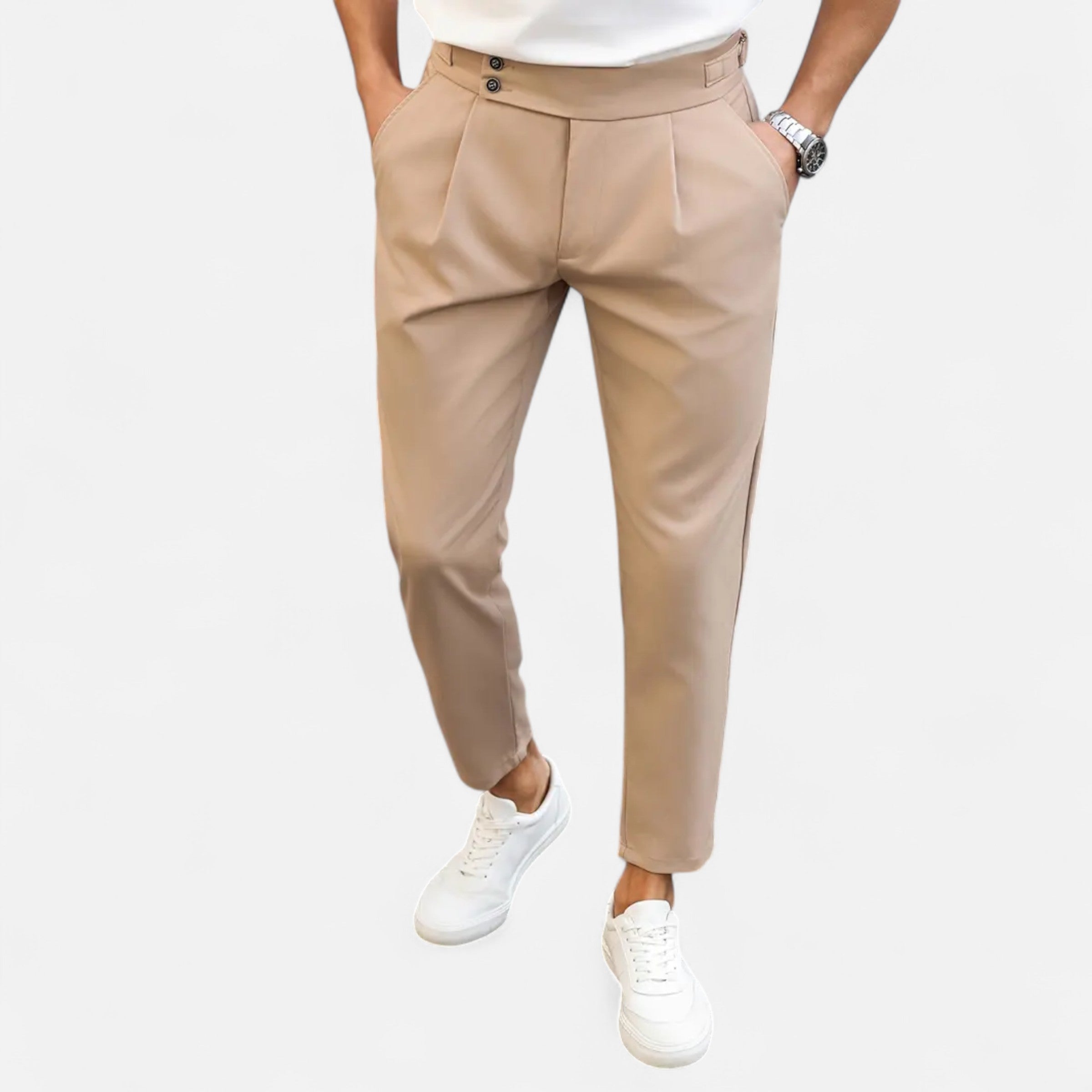 Belavoire | Men’s Pleated Business Trousers Classic Fit