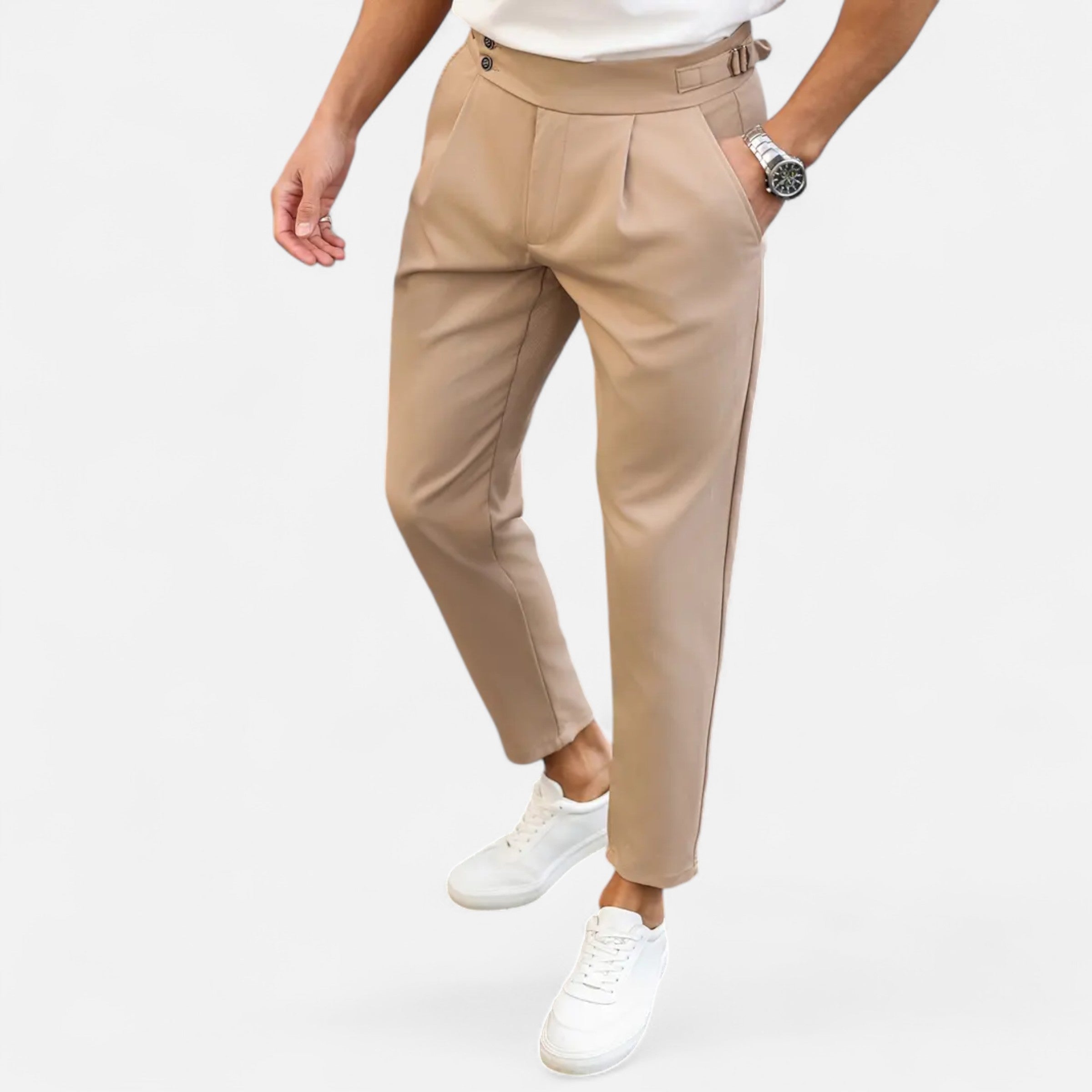 Belavoire | Men’s Pleated Business Trousers Classic Fit