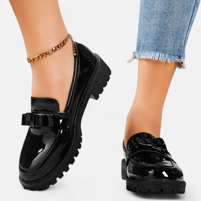 Belavoire | Women’s Slip-On Bow Loafers Timeless Style