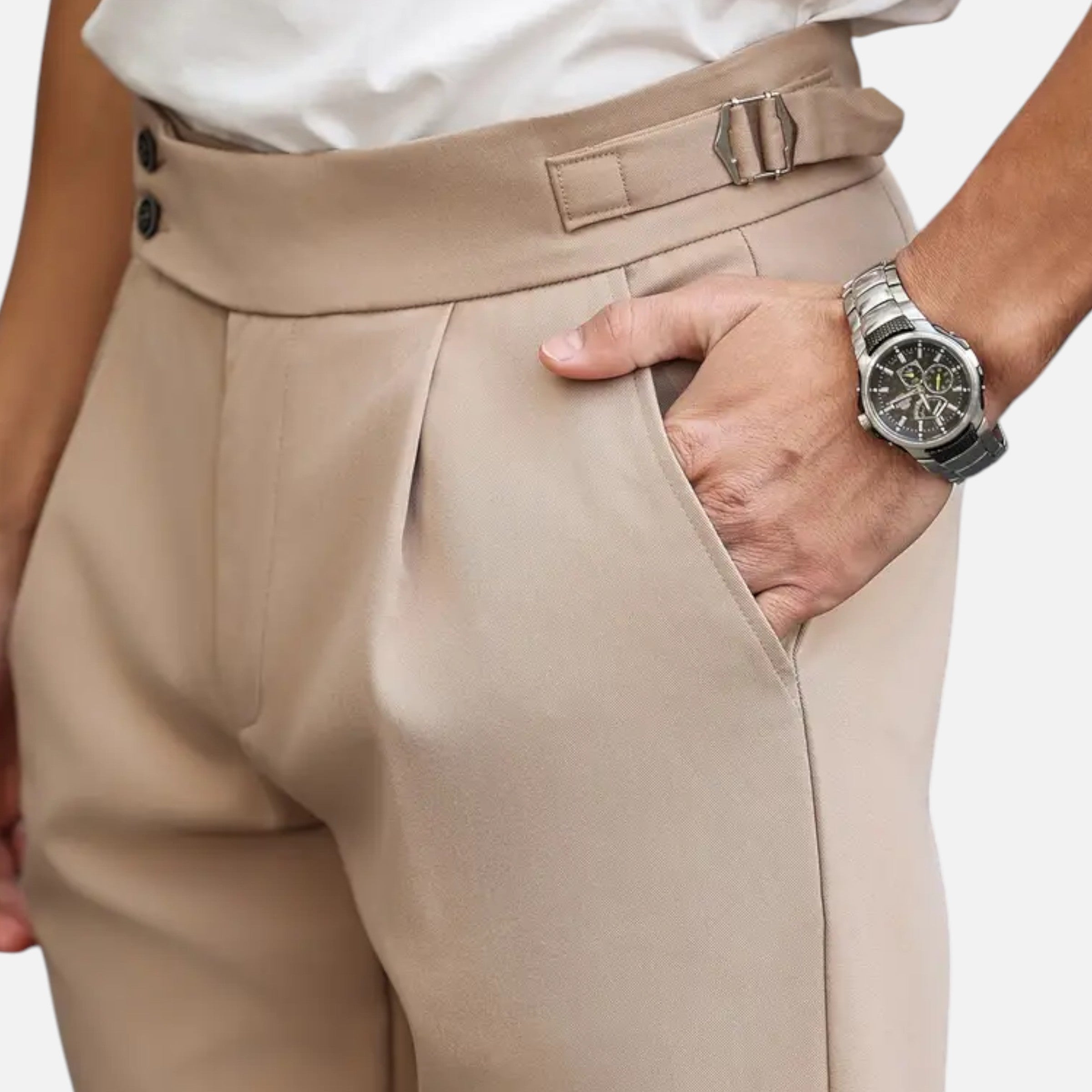 Belavoire | Men’s Pleated Business Trousers Classic Fit
