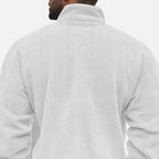 Belavoire | Men’s Zip Henley Sweater with Stand Collar