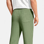 Belavoire | Men’s Linen-Blend Drawstring Trousers Riviera