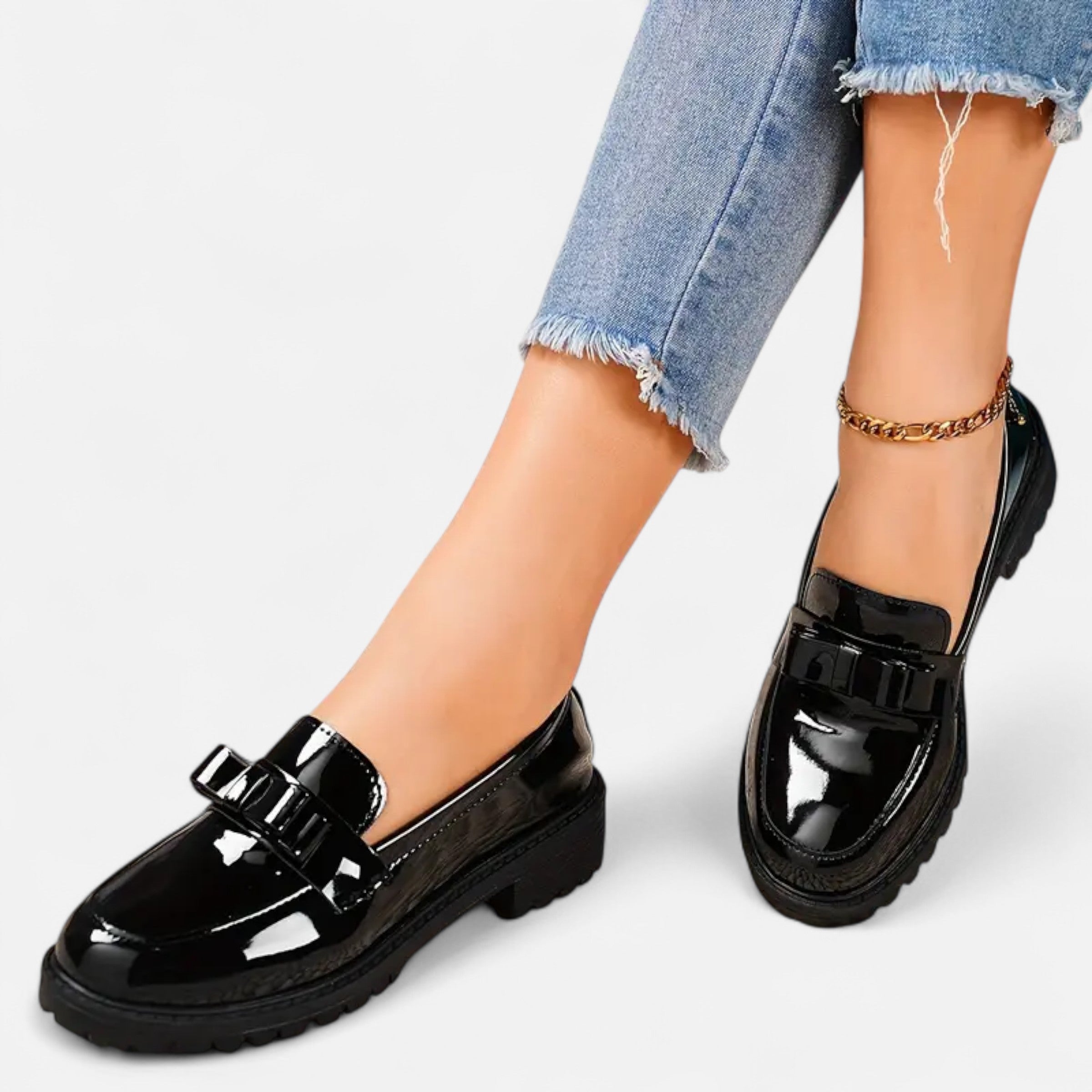 Belavoire | Women’s Slip-On Bow Loafers Timeless Style