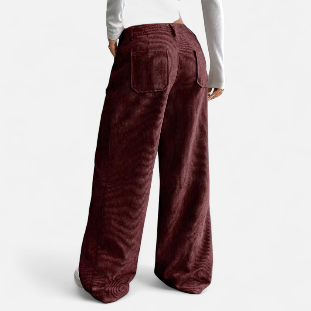 Belavoire | Women’s Corduroy Wide-Leg Trousers Classic
