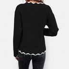 Belavoire | Women’s Elegant Scallop Trim Pullover
