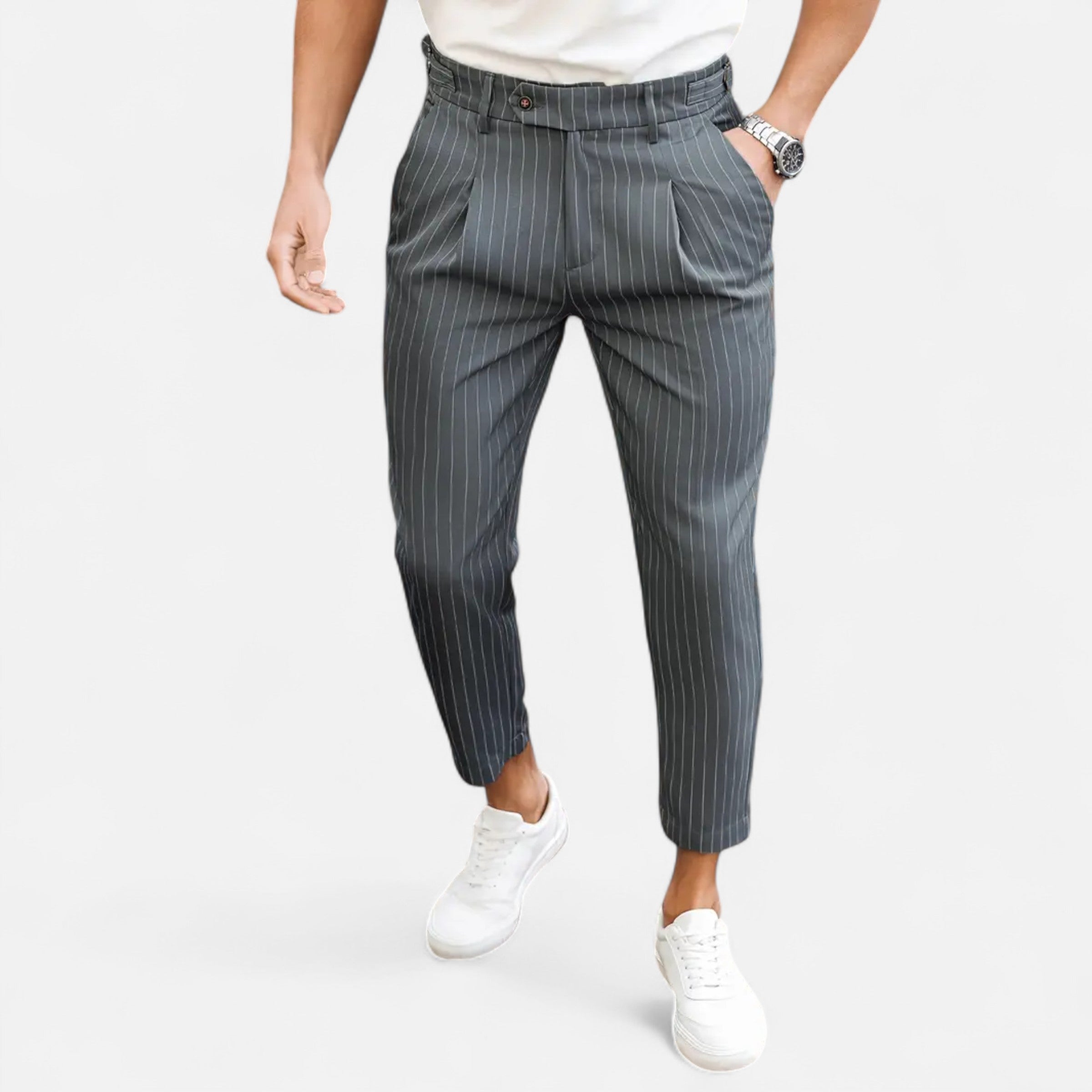 Belavoire | Men’s Pleated Business-Casual Trousers Classic Fit