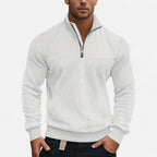 Belavoire | Men’s Zip Henley Sweater with Stand Collar