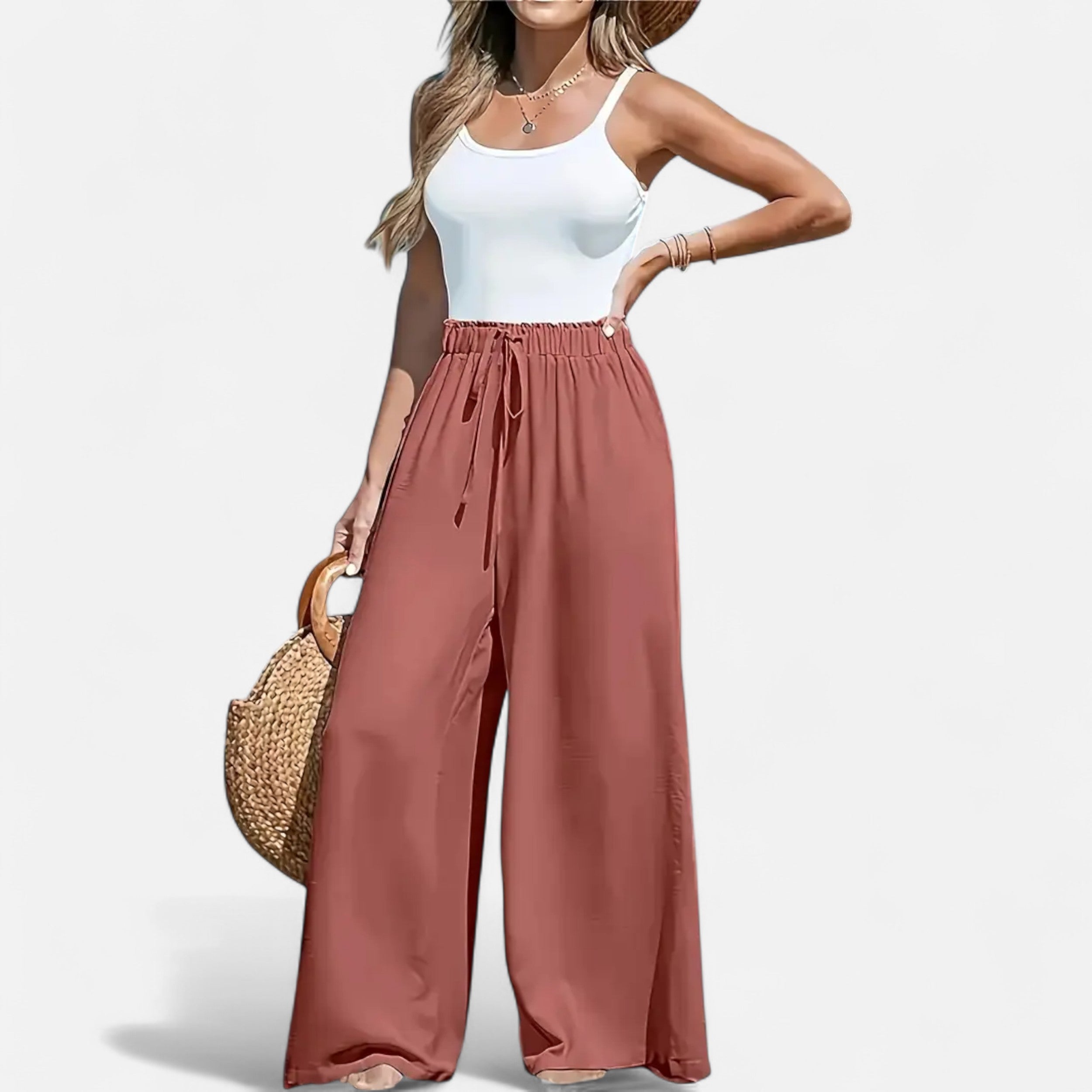 Belavoire | Women’s High-Waist Wide-Leg Trousers Classic