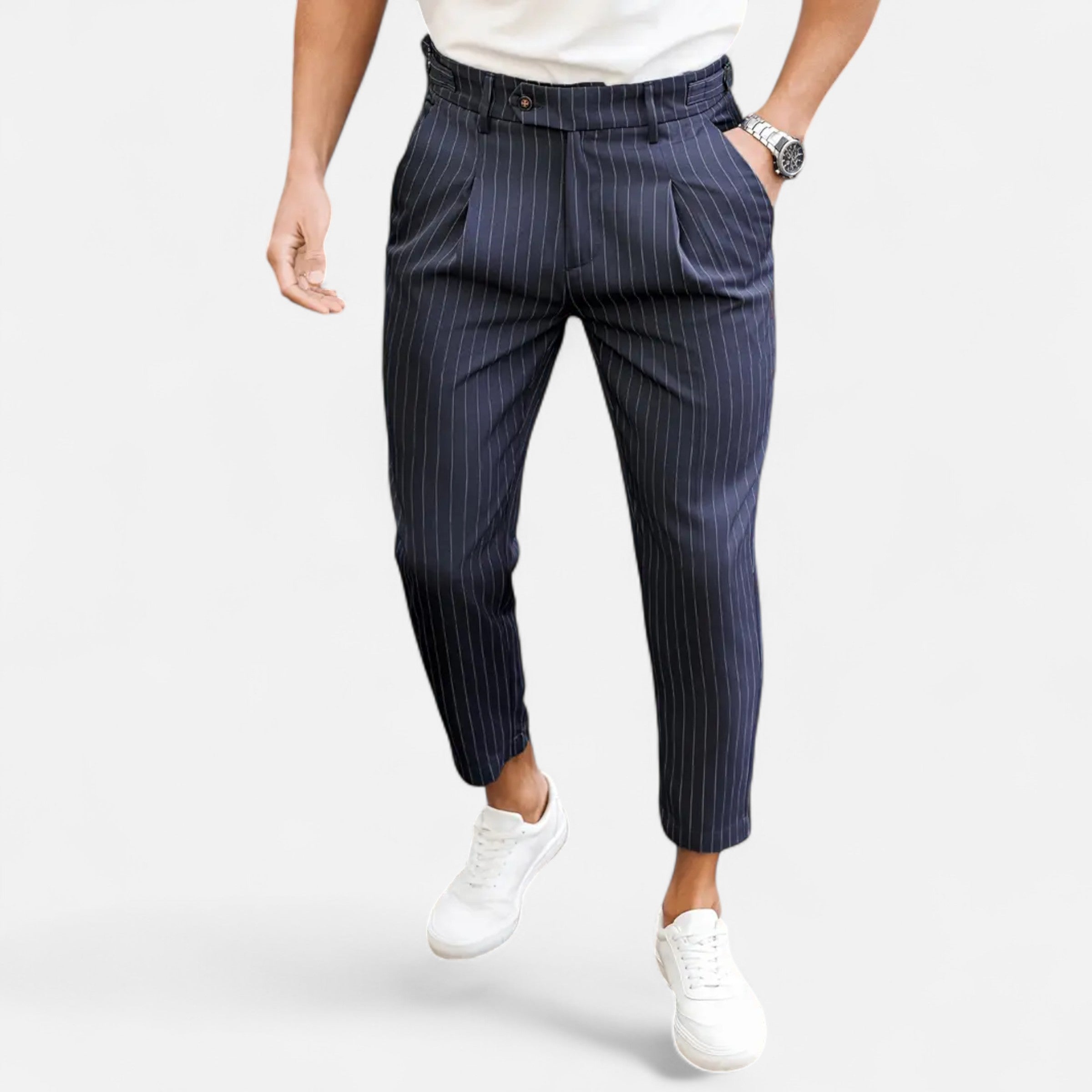 Belavoire | Men’s Pleated Business-Casual Trousers Classic Fit