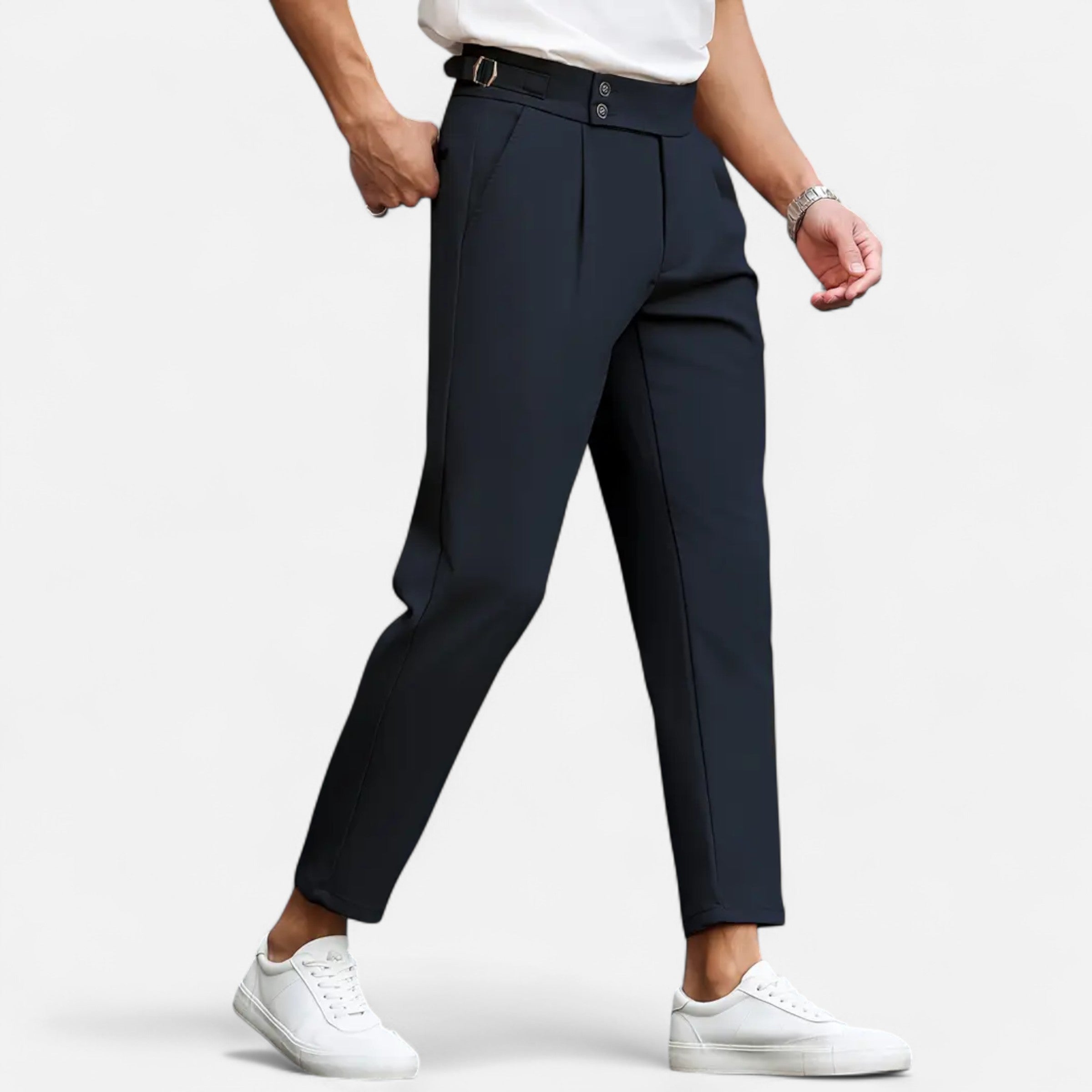 Belavoire | Men’s Pleated Business Trousers Classic Fit