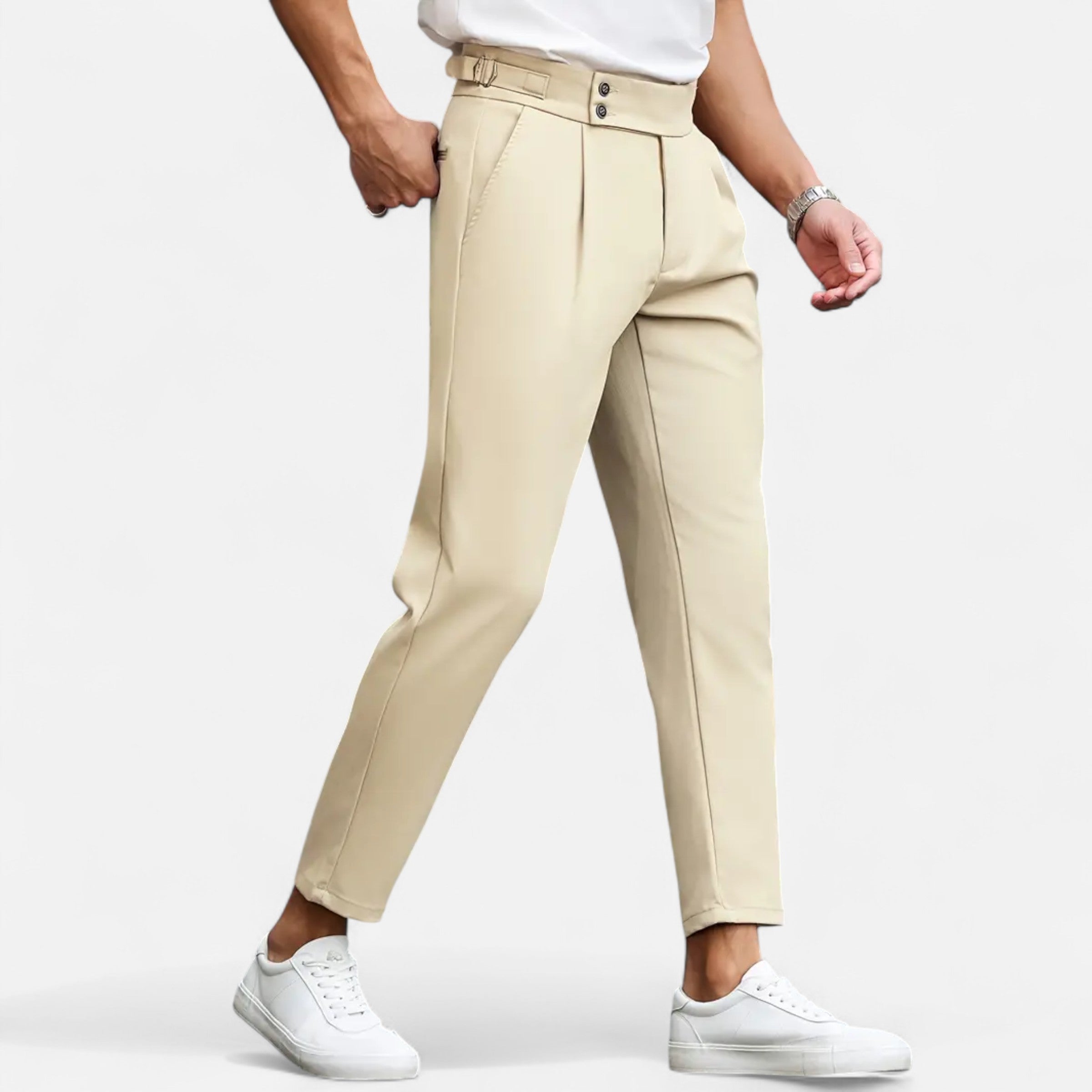 Belavoire | Men’s Pleated Business Trousers Classic Fit