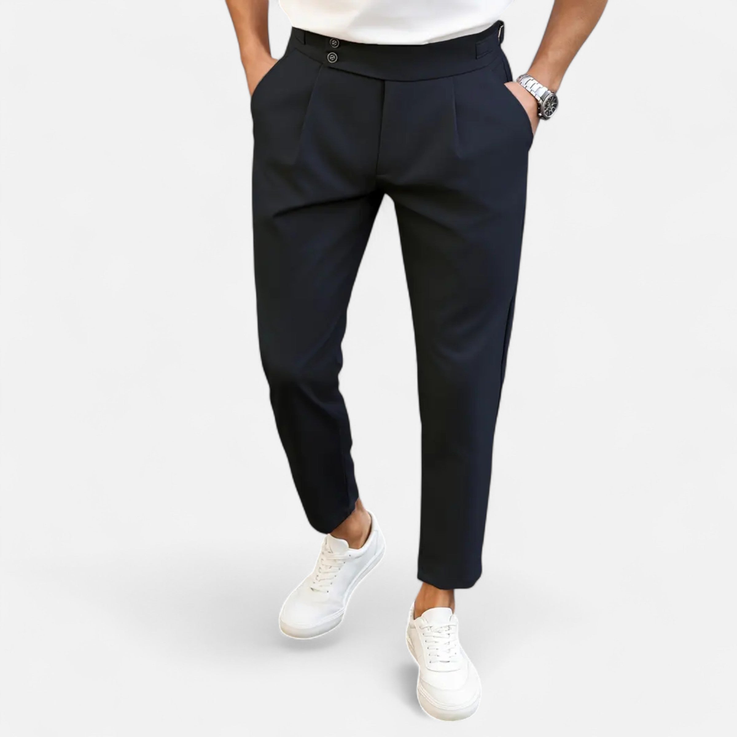 Belavoire | Men’s Pleated Business Trousers Classic Fit