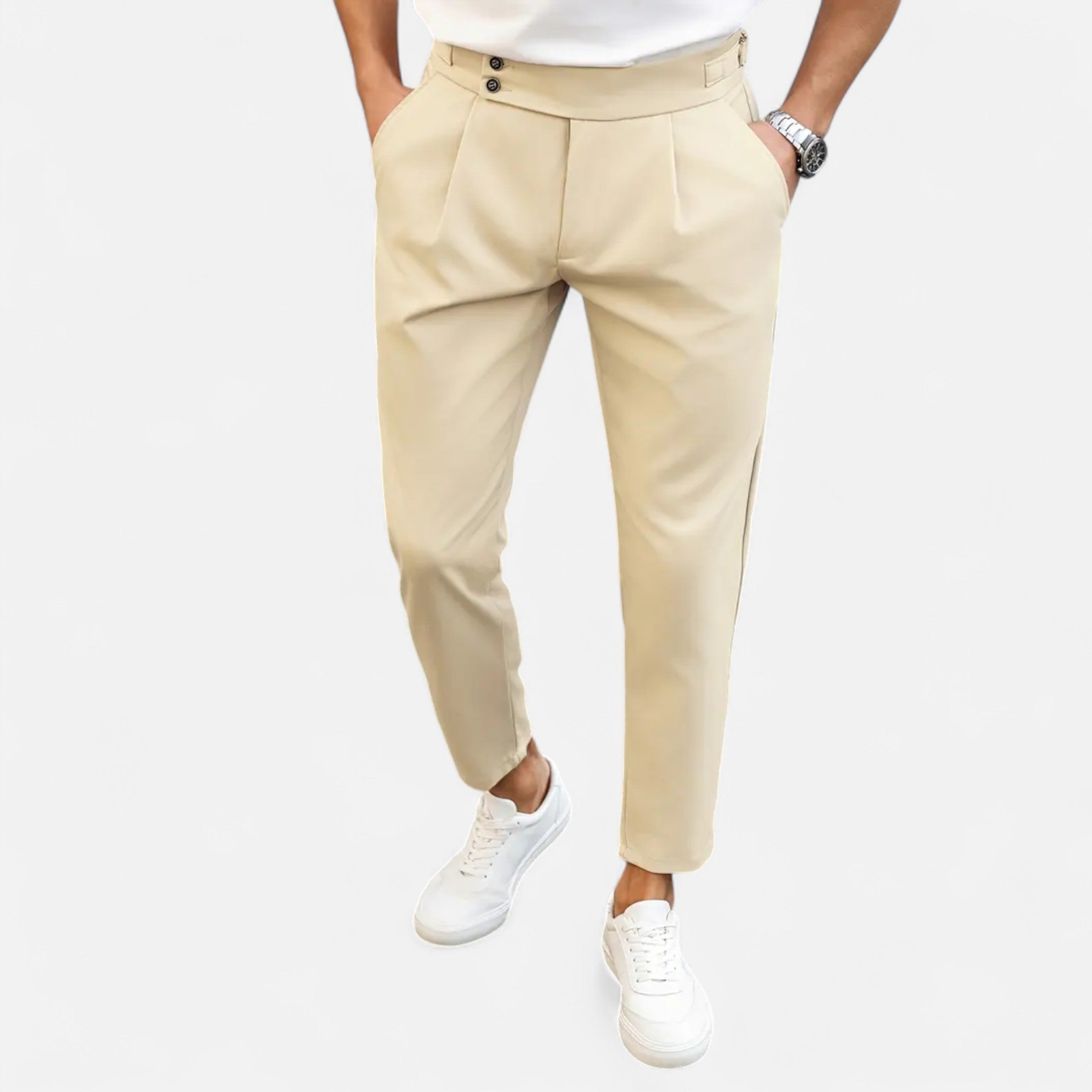 Belavoire | Men’s Pleated Business Trousers Classic Fit