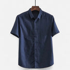 Belavoire | Men’s Linen Short-Sleeved Shirt Riviera