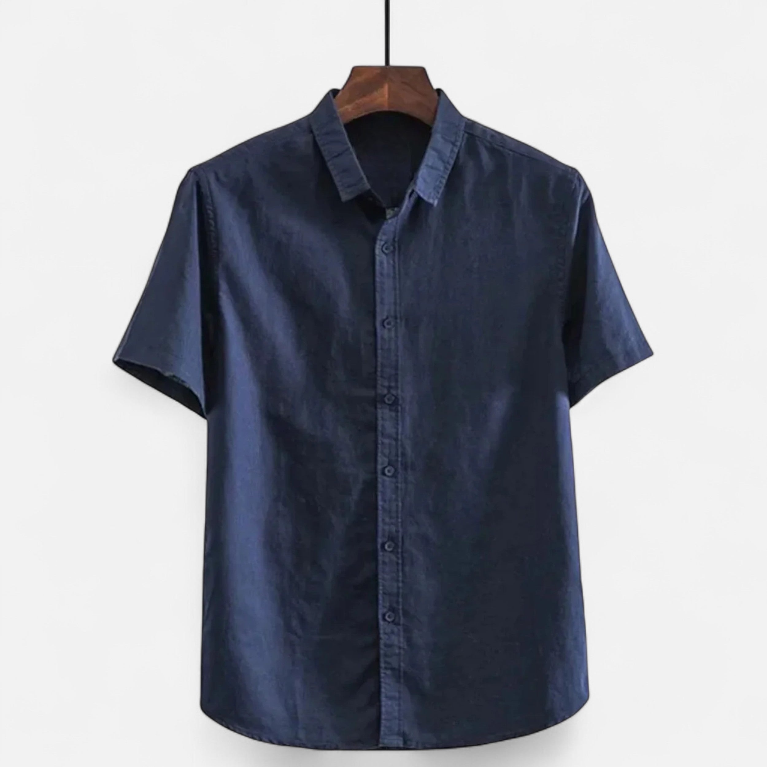 Belavoire | Men’s Linen Short-Sleeved Shirt Riviera