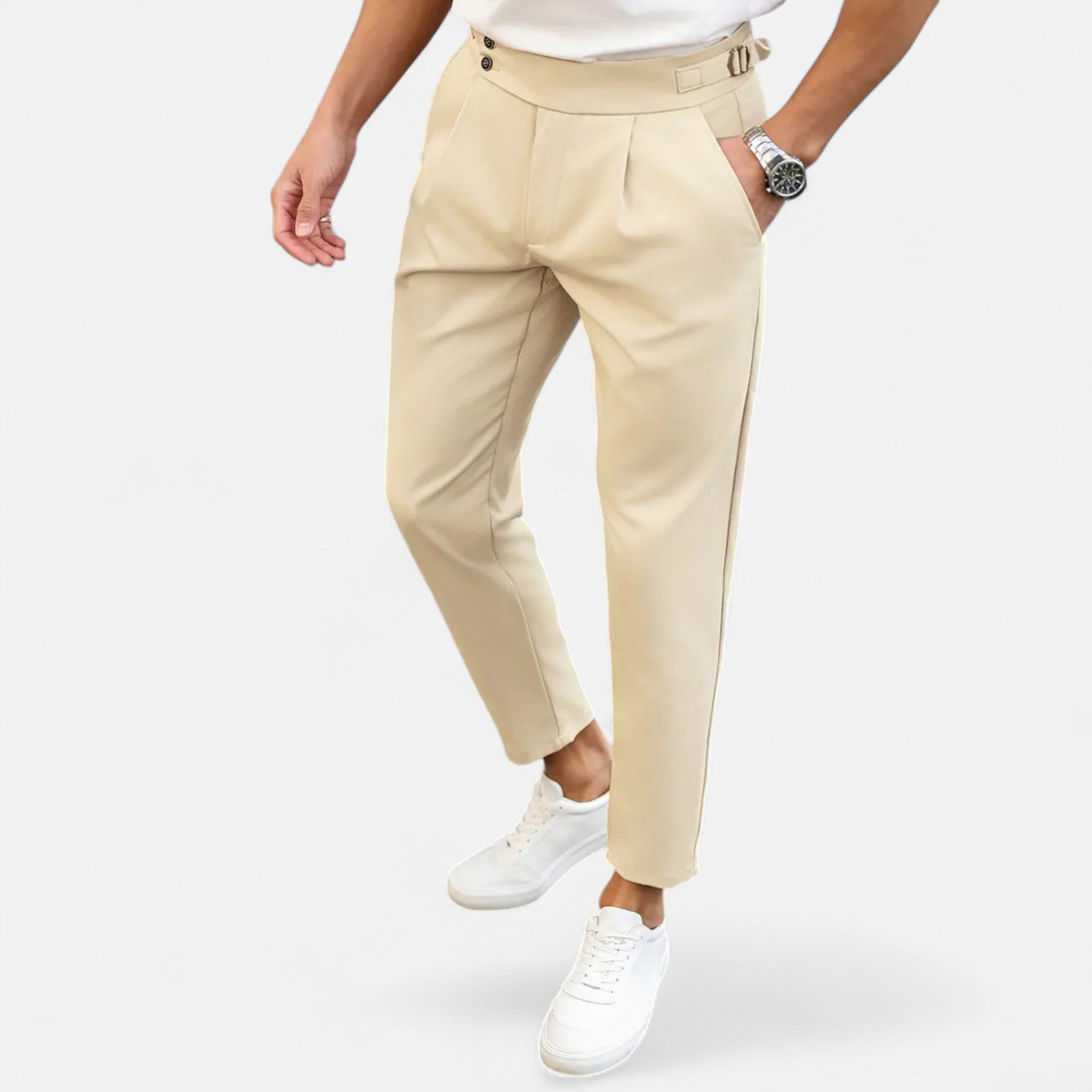 Belavoire | Men’s Pleated Business Trousers Classic Fit