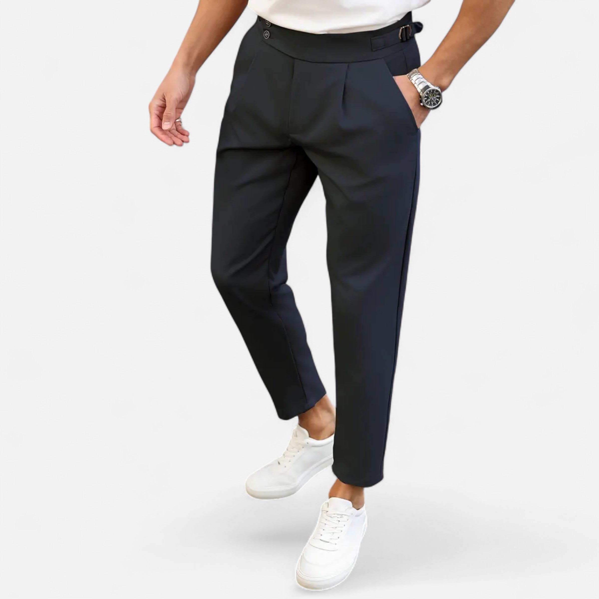 Belavoire | Men’s Pleated Business Trousers Classic Fit