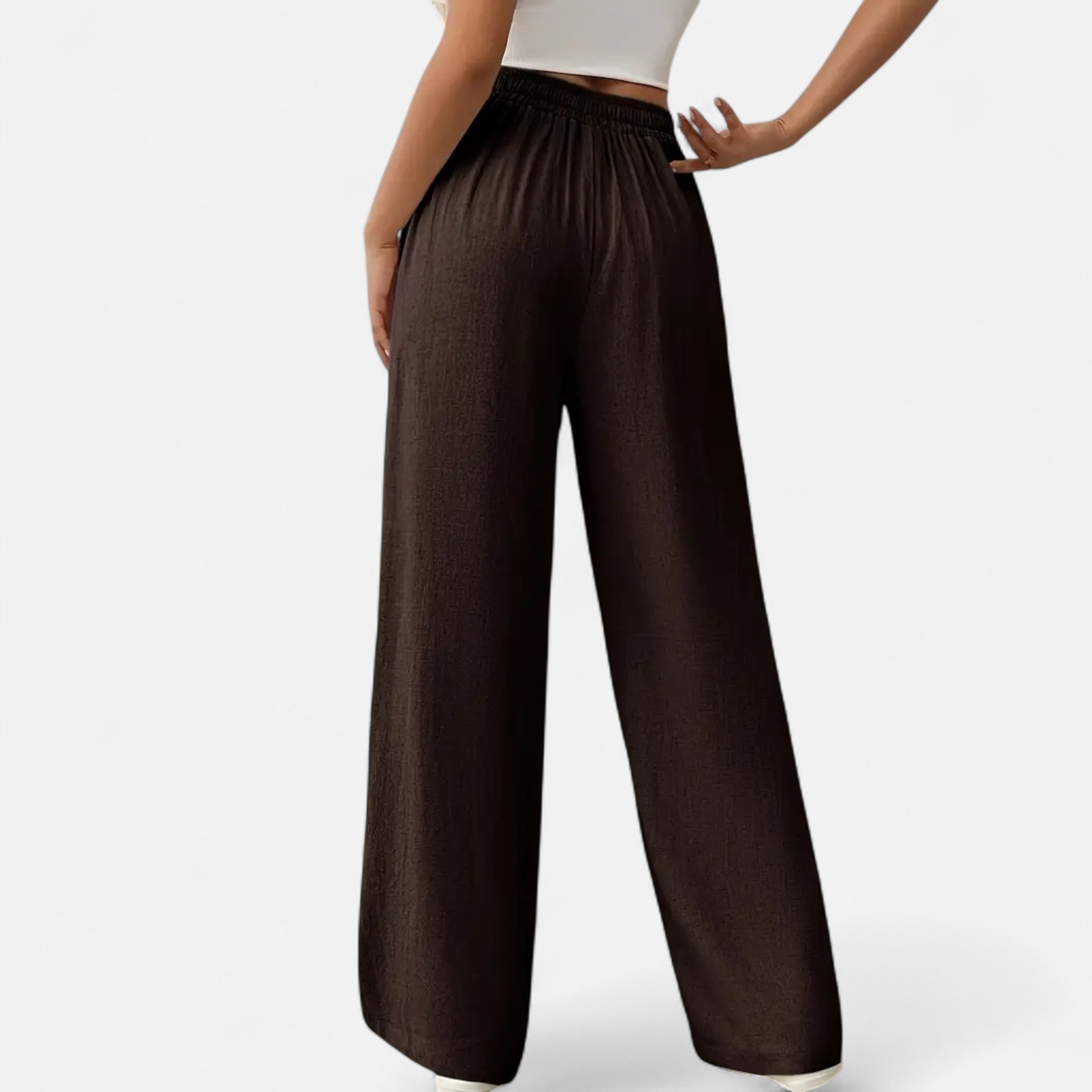 Belavoire | Women’s High-Waist Drawstring Wide-Leg Trousers