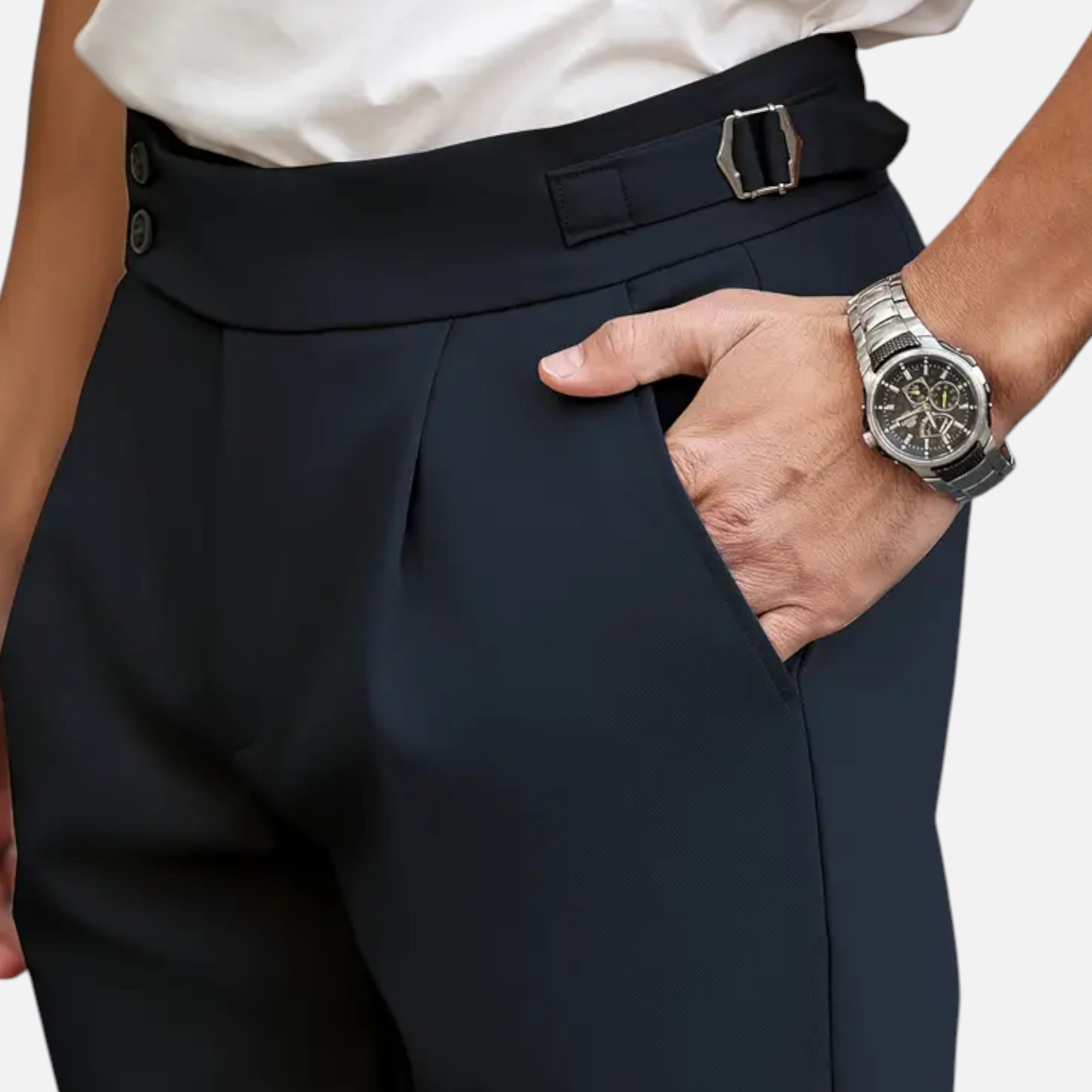 Belavoire | Men’s Pleated Business Trousers Classic Fit