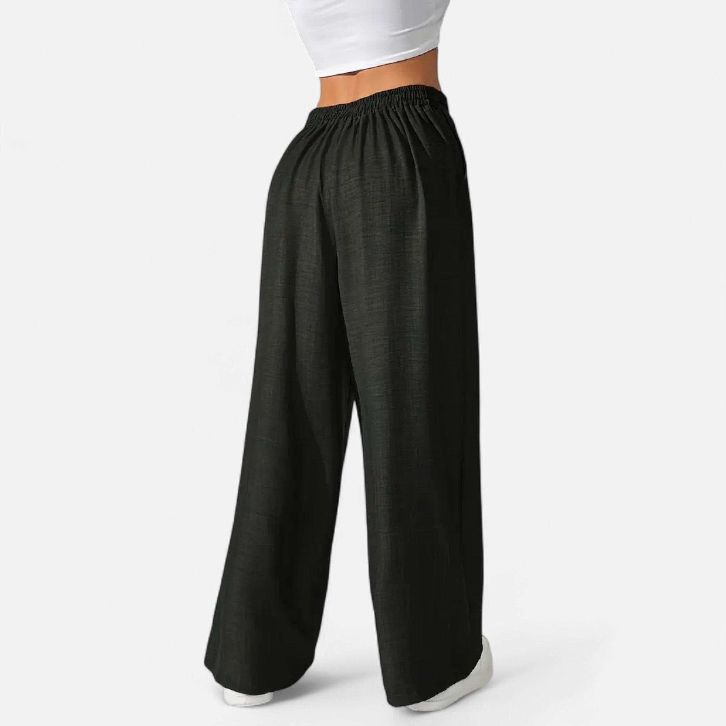 Belavoire | Women’s High-Waist Drawstring Wide-Leg Trousers