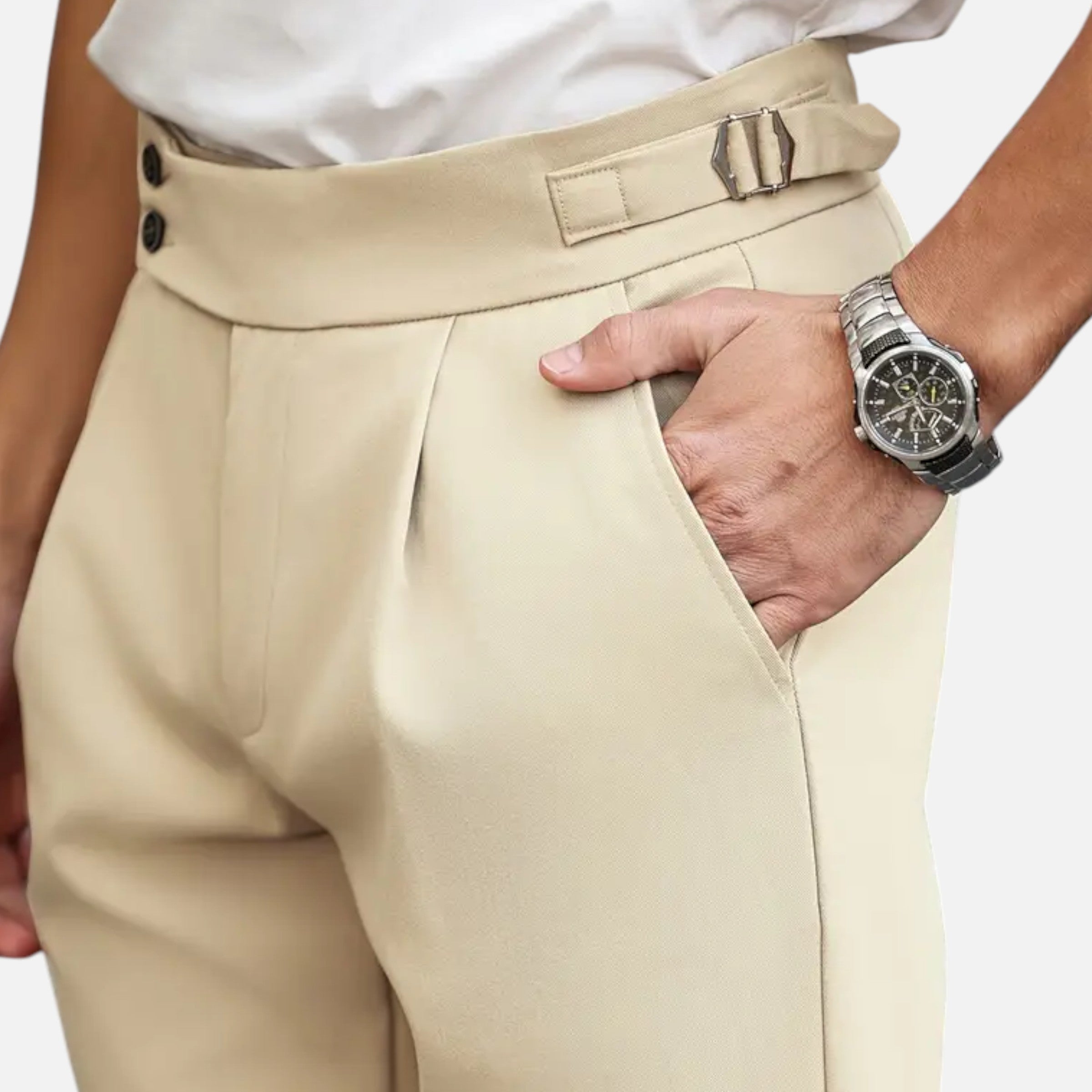 Belavoire | Men’s Pleated Business Trousers Classic Fit