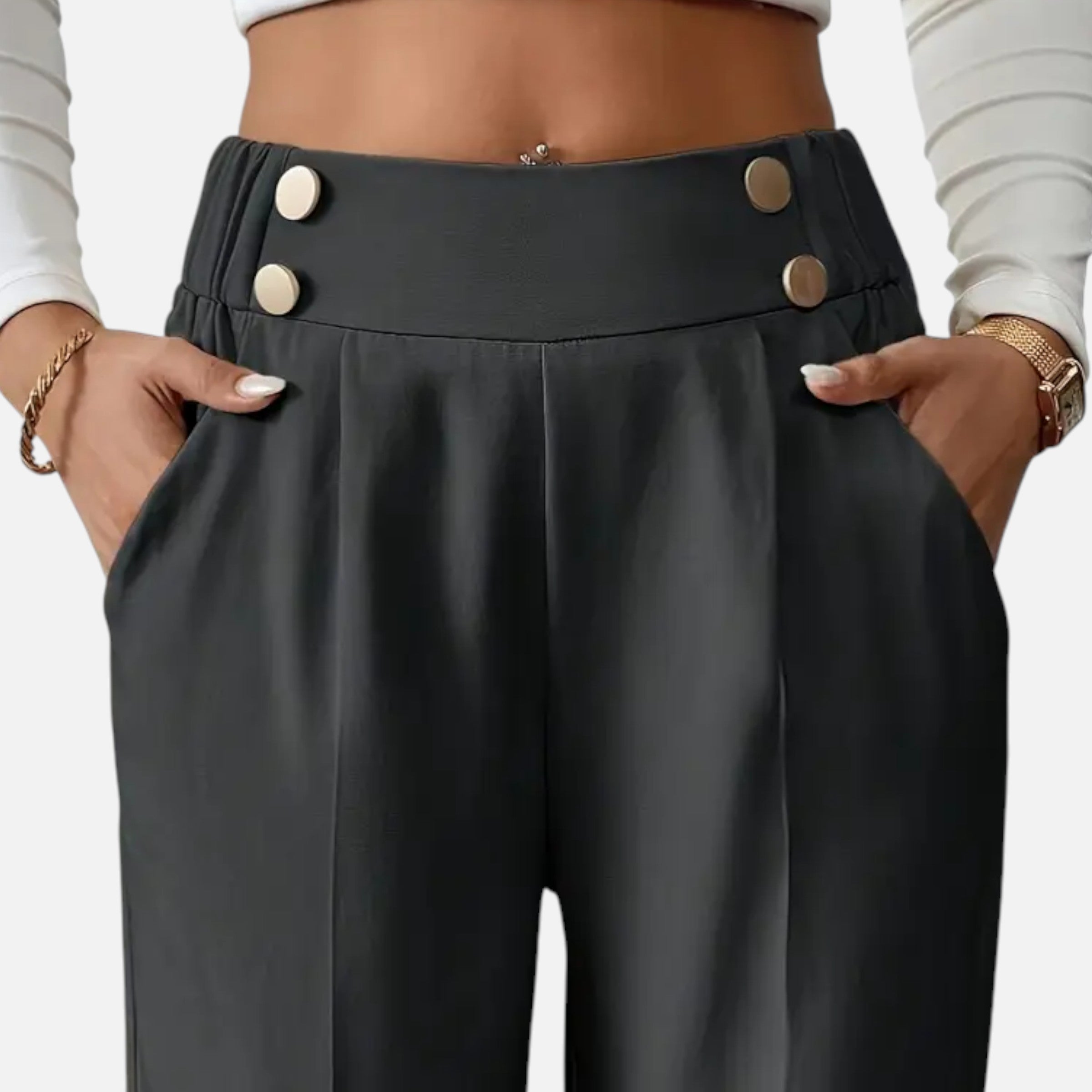 Belavoire | Women’s High-Waist Straight-Leg Trousers