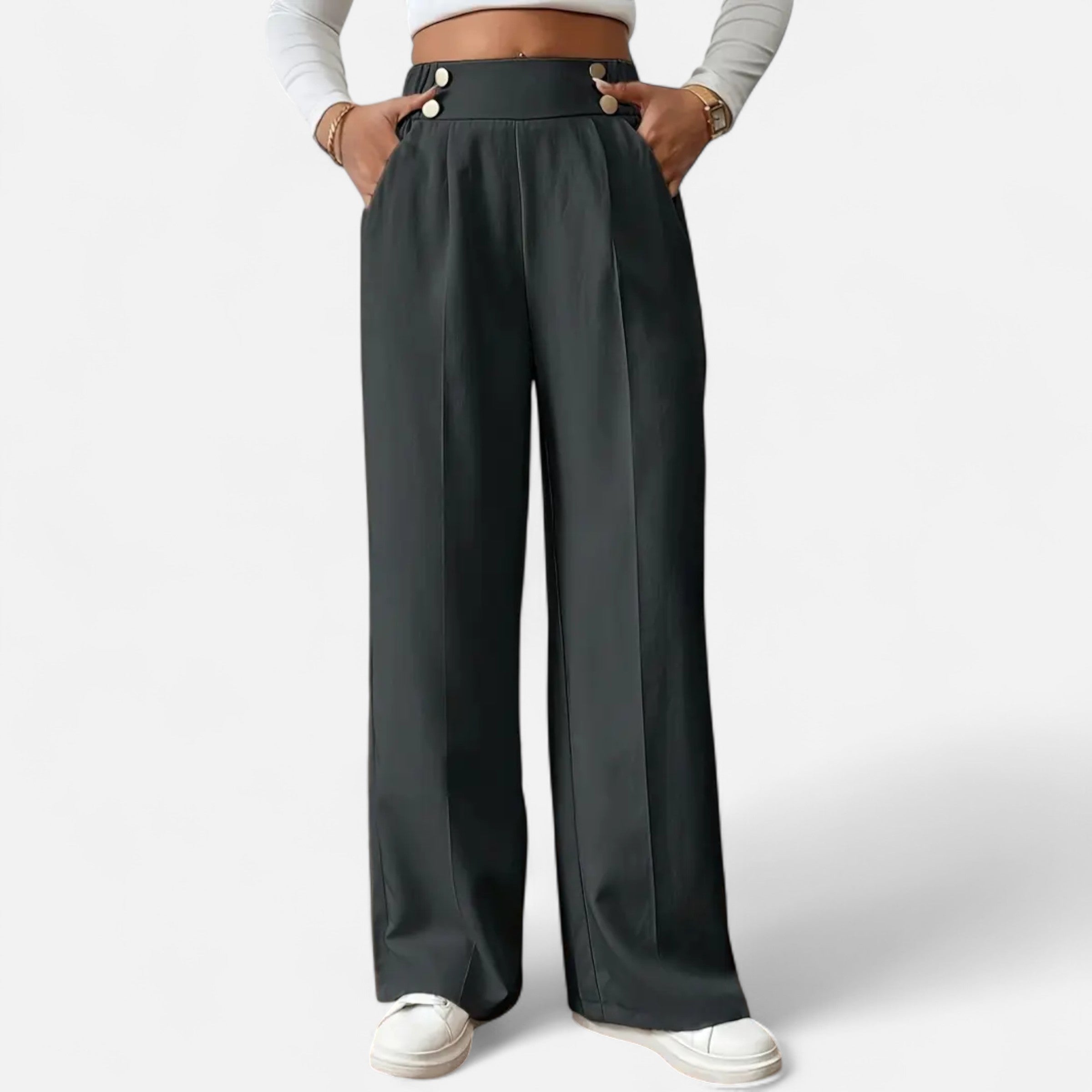 Belavoire | Women’s High-Waist Straight-Leg Trousers