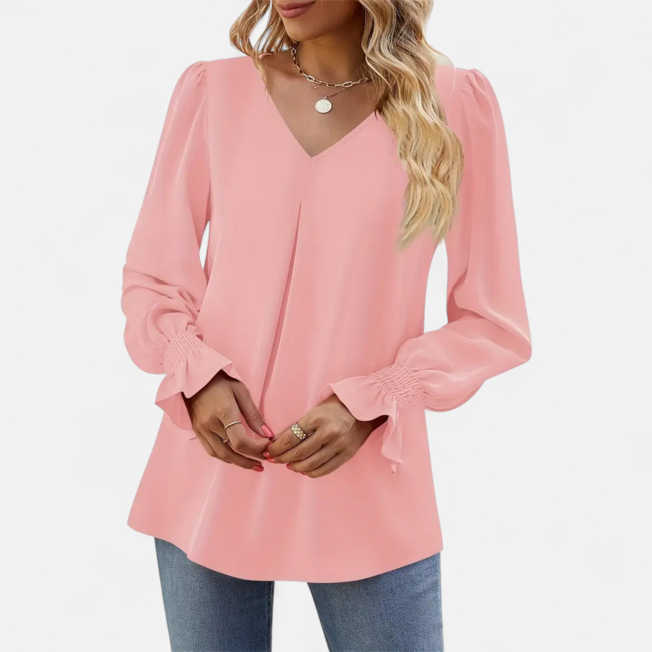 Belavoire | Women’s Chiffon V-Neck Blouse Classic