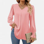 Belavoire | Women’s Chiffon V-Neck Blouse Classic
