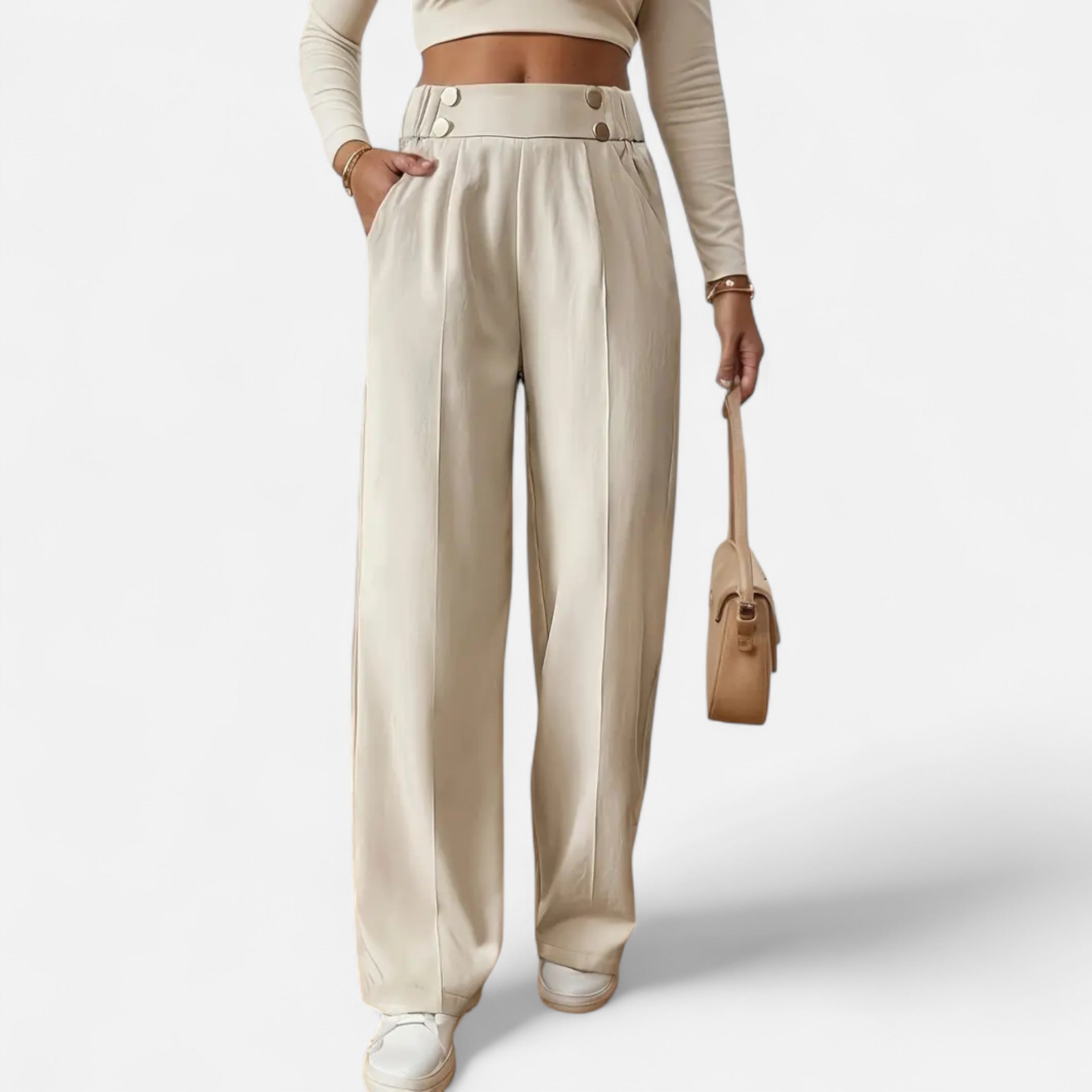 Belavoire | Women’s High-Waist Straight-Leg Trousers