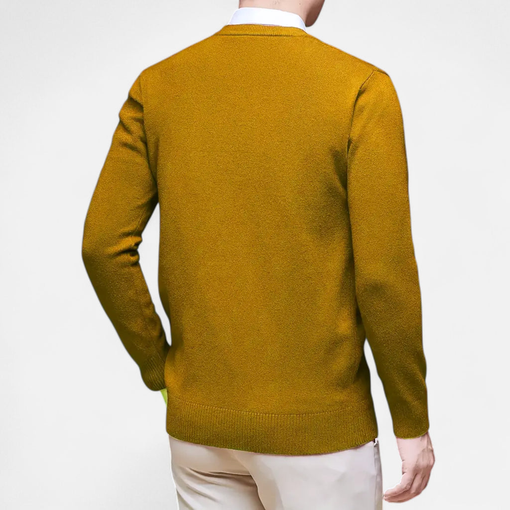 Belavoire | Men’s Classic V-Neck Sweater Rayon Blend