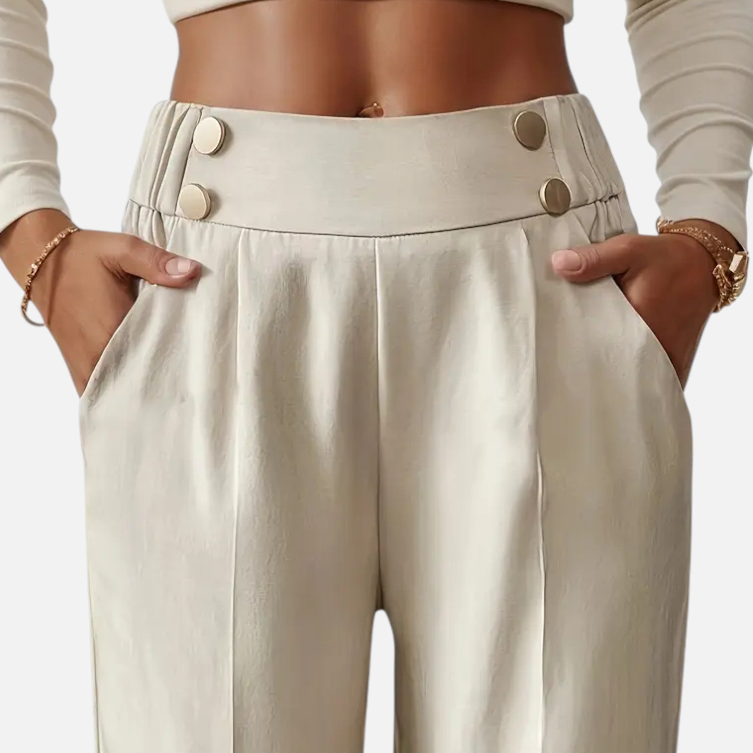 Belavoire | Women’s High-Waist Straight-Leg Trousers
