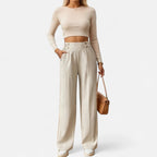 Belavoire | Women’s High-Waist Straight-Leg Trousers