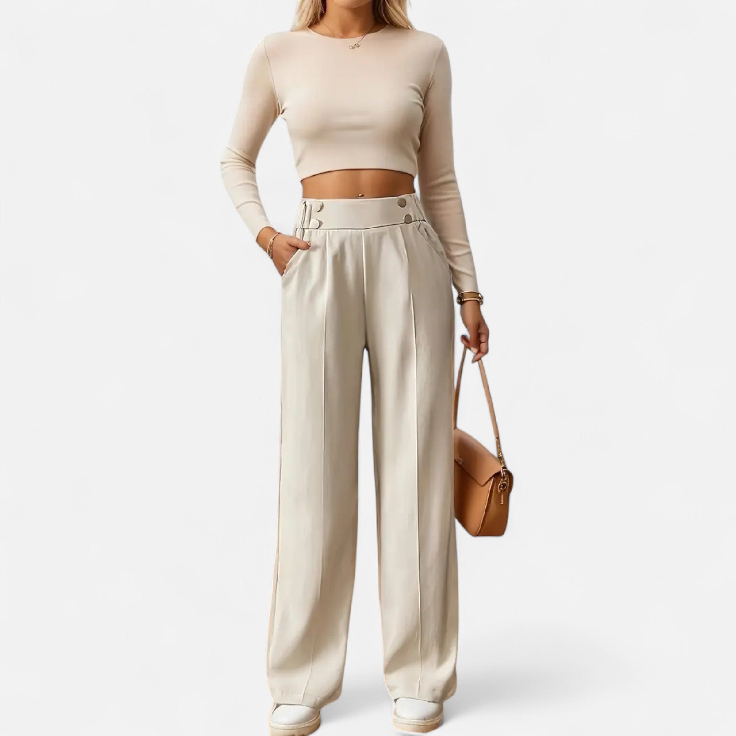 Belavoire | Women’s High-Waist Straight-Leg Trousers