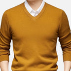 Belavoire | Men’s Classic V-Neck Sweater Rayon Blend