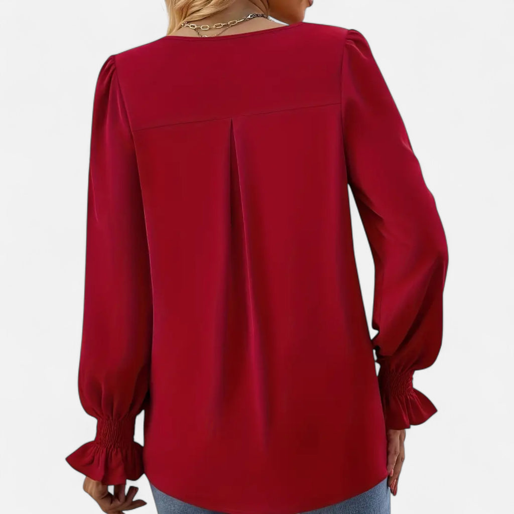 Belavoire | Women’s Chiffon V-Neck Blouse Classic