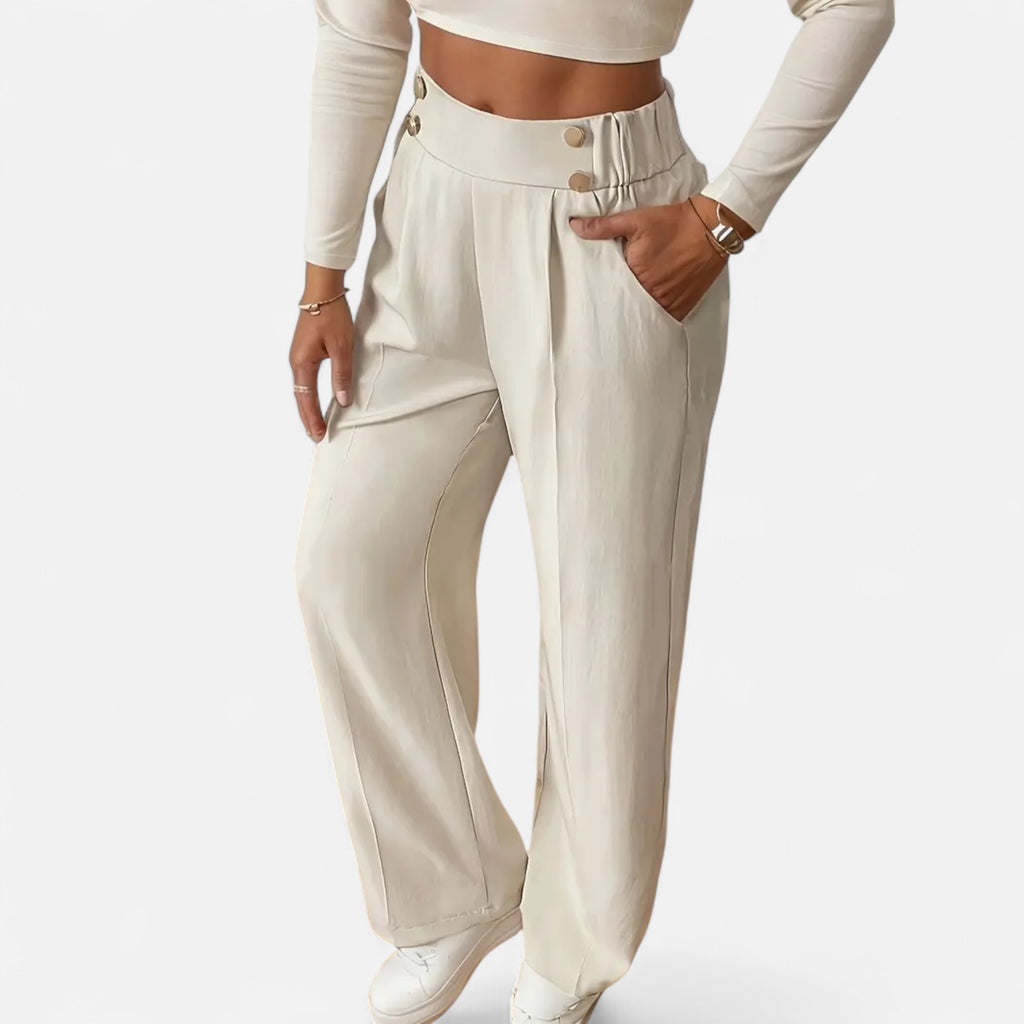 Belavoire | Women’s High-Waist Straight-Leg Trousers
