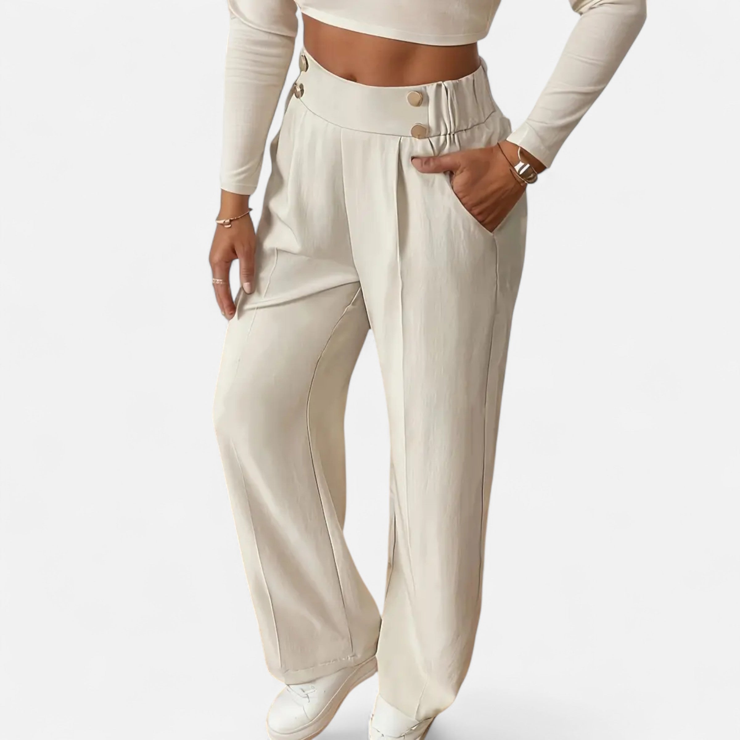 Belavoire | Women’s High-Waist Straight-Leg Trousers