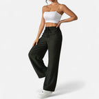 Belavoire | Women’s High-Waist Drawstring Wide-Leg Trousers