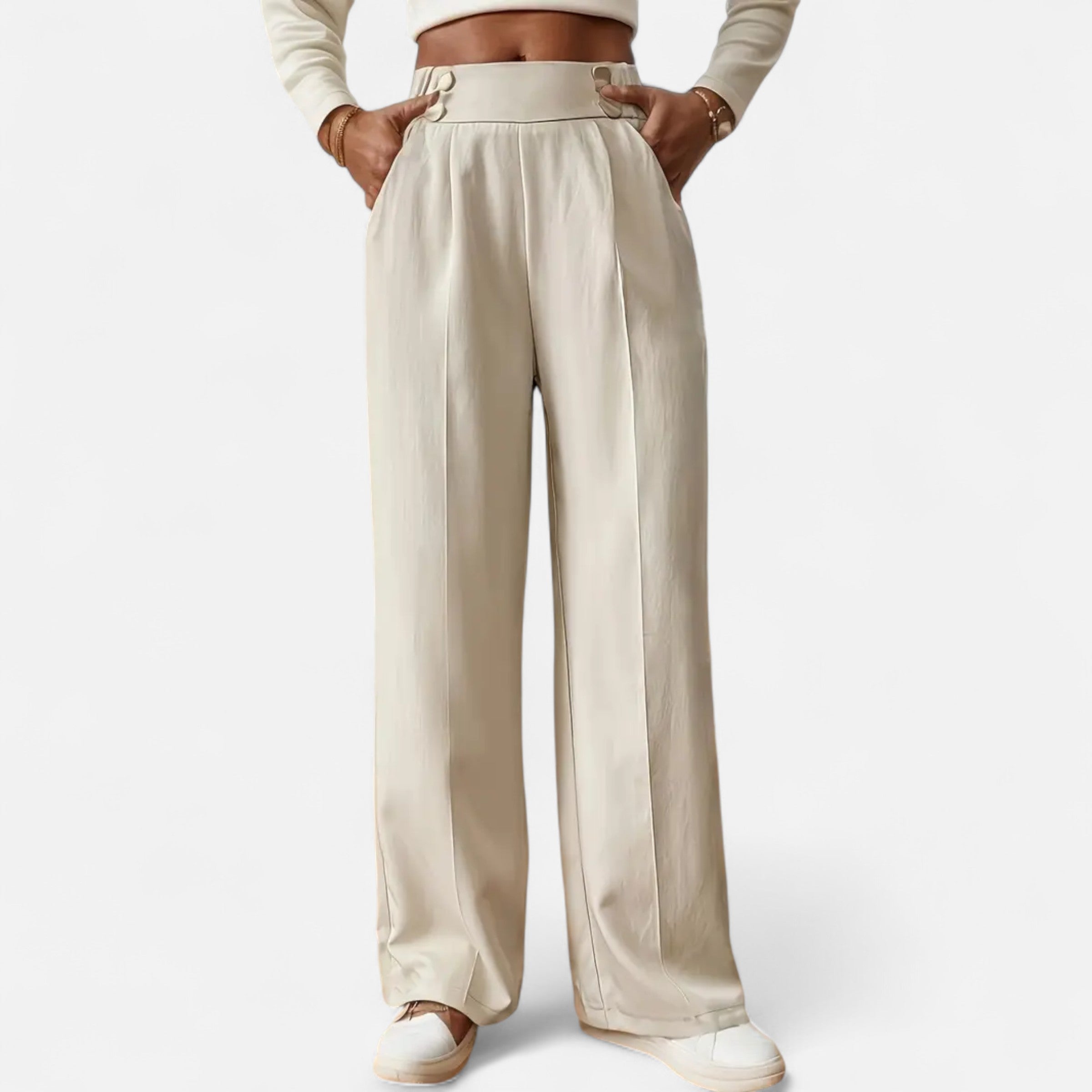 Belavoire | Women’s High-Waist Straight-Leg Trousers