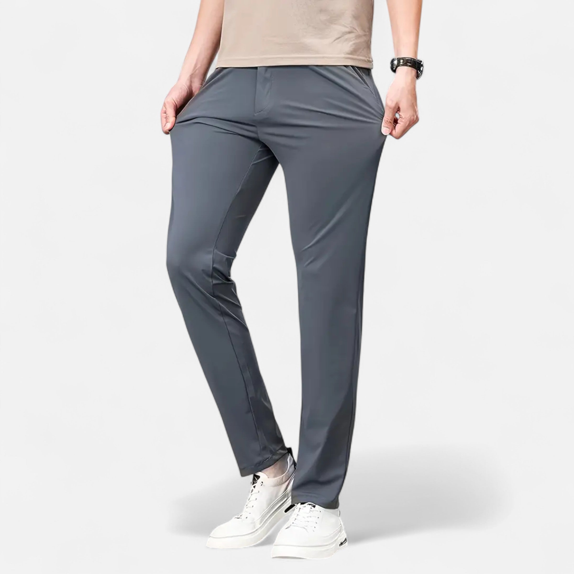 Belavoire | Men’s Slim-Fit Stretch Trousers Classic