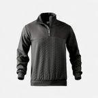 Belavoire | Men’s Zip Henley Sweater with Stand Collar