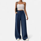 Belavoire | Women’s High-Waist Drawstring Wide-Leg Trousers