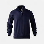 Belavoire | Men’s Zip Henley Sweater with Stand Collar