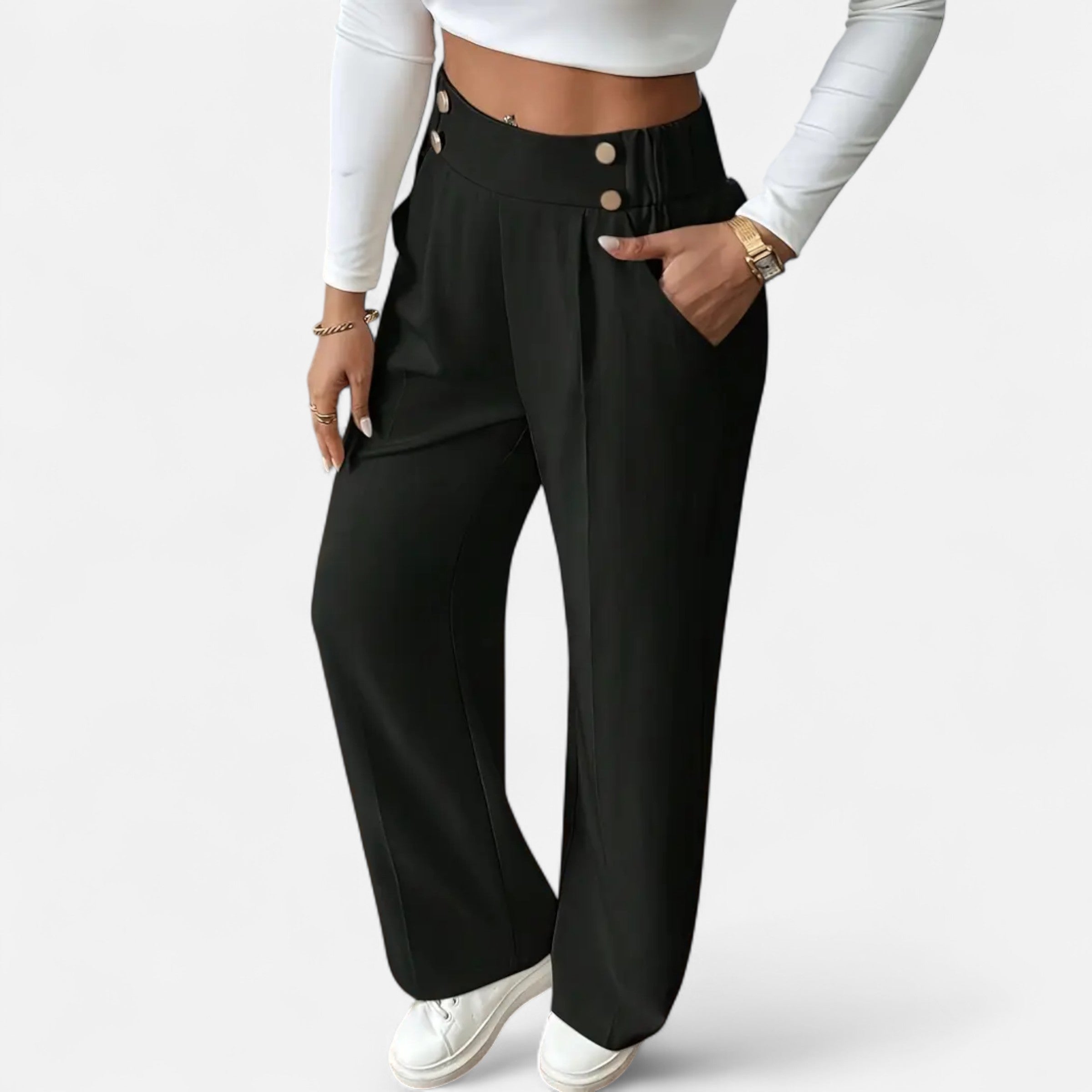 Belavoire | Women’s High-Waist Straight-Leg Trousers