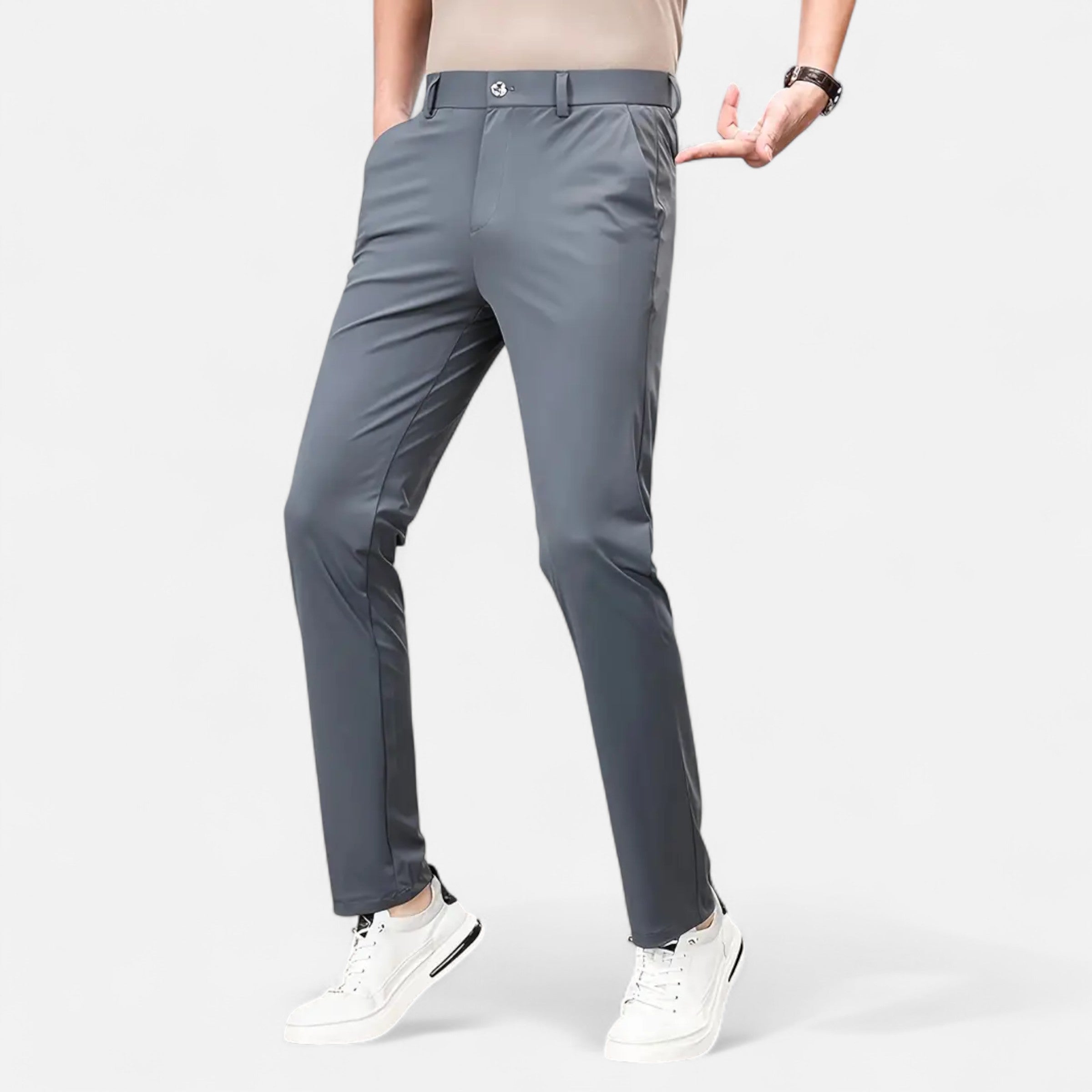 Belavoire | Men’s Slim-Fit Stretch Trousers Classic