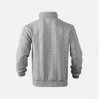 Belavoire | Men’s Zip Henley Sweater with Stand Collar