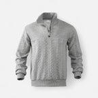 Belavoire | Men’s Zip Henley Sweater with Stand Collar